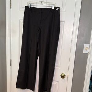 LOFT Black Pinstripe Trousers